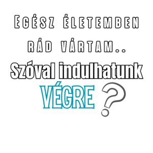 Egész életemben rád vártam.. szóval indulhatunk végre?